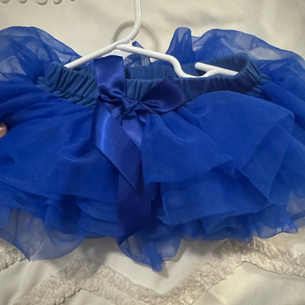 Cookie Monster costume Blue Tulle Skirt TuTu with Satin Bow